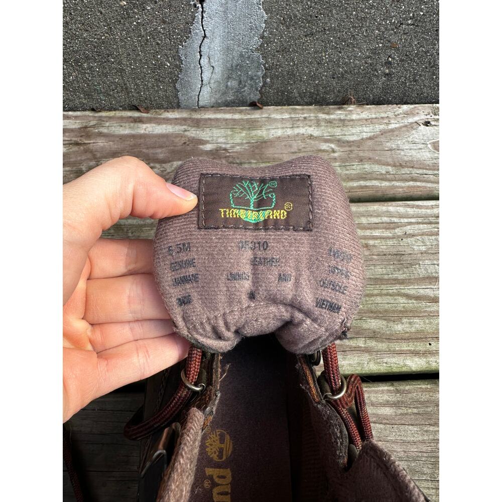 Timberland Kids Leather Waterproof Hiking Boots Size 6.5M Brown